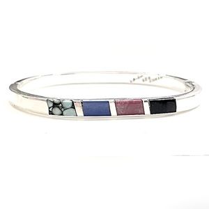 Taxco Vintage Mexico 925 Stamped Sterling Silver Hinged Bracelet